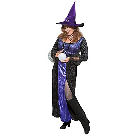 Robe de sorciere "Minerve", noir/violet
