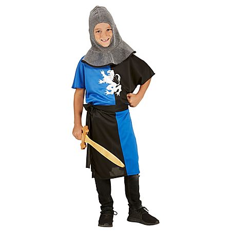 Deguisement de chevalier, pour enfants, bleu/noir
