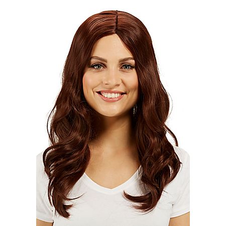 Perruque cheveux longs "Roxy", chatain