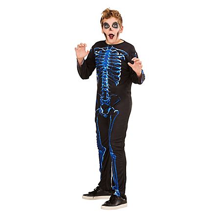 Deguisement "squelette" pour enfants, bleu