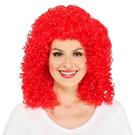 Perruque frisee "Curly", rouge