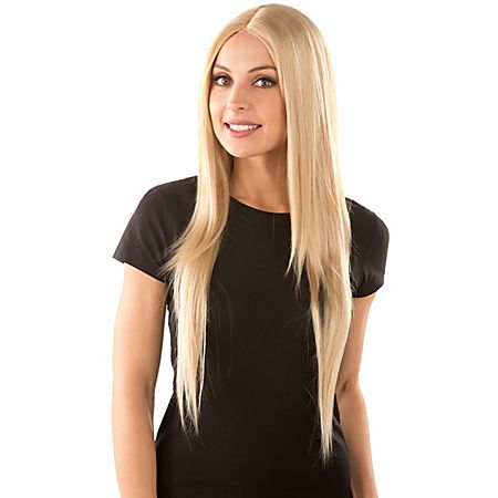 Perruque a cheveux longs "simple", blond, resistante