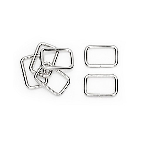 Image of buttinette Vierkantringe, für 25 mm breite Bänder, Inhalt: 6 Stück