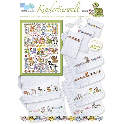 Image of buttinette Stickvorlage "Kindertierwelt"