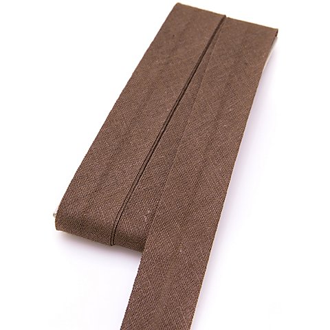 Image of buttinette Baumwoll-Schrägband, braun, Breite: 2 cm, Länge: 5 m