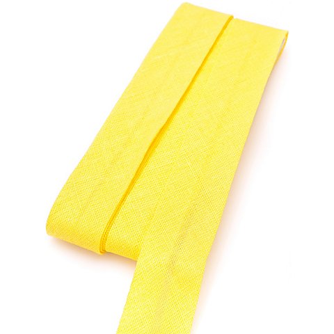 Image of buttinette Baumwoll-Schrägband, gelb, Breite: 2 cm, Länge: 5 m