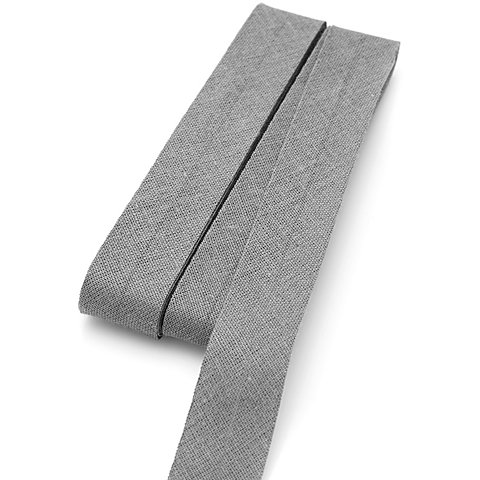 Image of buttinette Baumwoll-Schrägband, grau, Breite: 2 cm, Länge: 5 m
