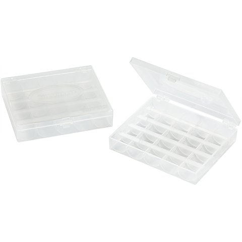 Image of buttinette Spulenboxen, Grösse: 10,5 x 12 x 2,5 cm, Inhalt: 2 Stück für jeweils 25 Unterfadenspulen