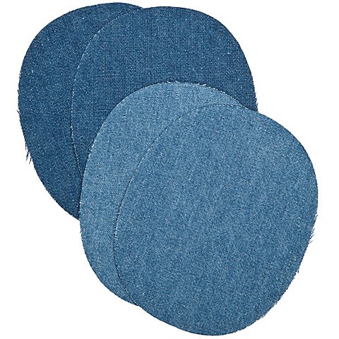 Image of buttinette Jeans-Flicken, Grösse: 12,5 x 10 cm, Farbe: hellblau/blau, Inhalt: 2 Paar