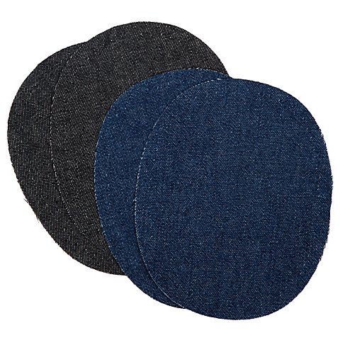 Image of buttinette Jeans-Flicken, Grösse: 12,5 x 10 cm, Farbe: dunkelblau/schwarz, Inhalt: 2 Paar