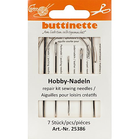 Image of buttinette Hobby-Nadelset, Stärke: 1 - 2,1 mm, Länge: 4,5 - 9 cm, Inhalt: 7 Stück