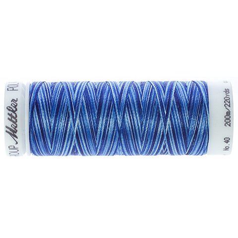 Image of Mettler Poly Sheen Multi, Stärke: 40, 200m-Spule, blau color