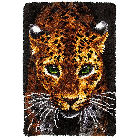 Image of Knüpfteppich "Leopard", 50 x 74,5 cm