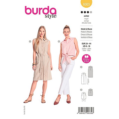 Image of burda Schnitt 6003 "Kleid/Bluse Lisa"