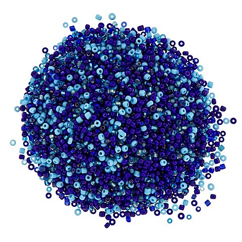 Image of Rocailles-Perlen, Blautöne, 2,5 mm Ø, 100 g