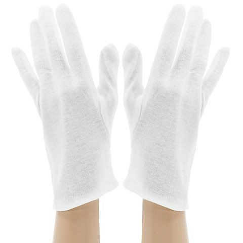 Image of Damenhandschuhe aus Baumwolle, weiss
