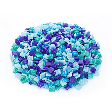 Image of Glas-Mosaik, Blautöne, 10 x 10 mm, 750 g