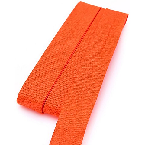 Image of buttinette Baumwoll-Schrägband, orange, Breite: 2 cm, Länge: 5 m