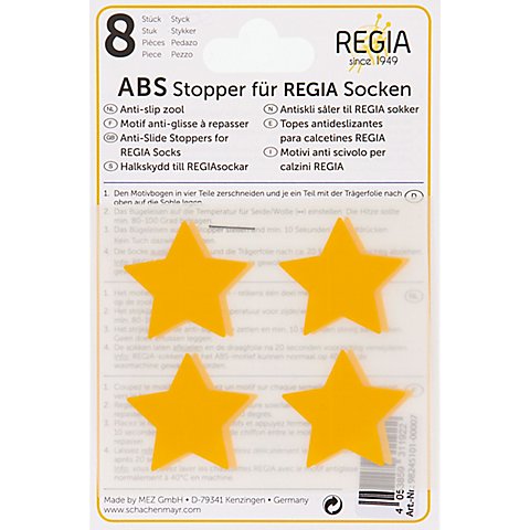 Image of Regia ABS-Sockenstopper "Sterne", gelb