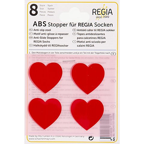 Image of Regia ABS-Sockenstopper "Herzen", rot