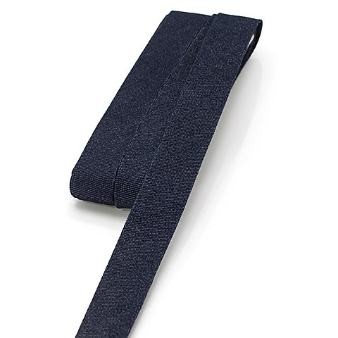 Image of buttinette Schrägband "Jeans", marine, Länge: 5 m