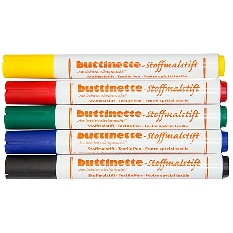 Image of buttinette Stoffmalstifte-Set, 5er-Pack