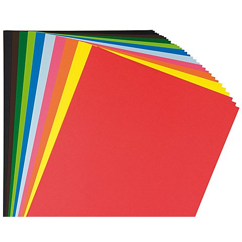 Image of Tonzeichenpapier, bunt, 21 x 29,7 cm, 50 Blatt