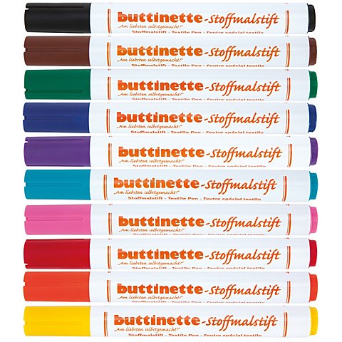 Image of buttinette Stoffmalstifte-Set, 10er-Pack