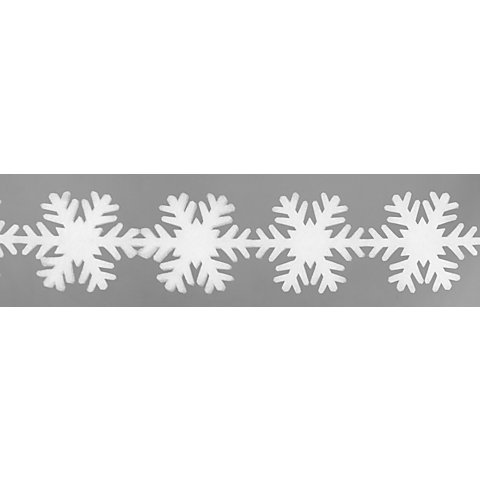 Image of Weihnachtliche Fensterdeko "Schneeflocke", 17 cm hoch, 1,8 m lang