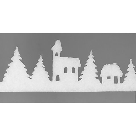 Image of Weihnachtliche Fensterdeko "Dorf", 10 - 20 cm hoch, 1,8 m lang