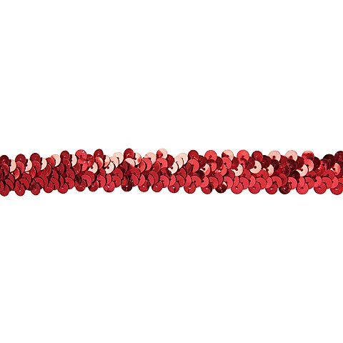 Image of Elastik-Paillettenband, rot, Breite: 20 mm, Länge: 3 m