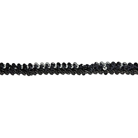 Image of Elastik-Paillettenband, schwarz, Breite: 20 mm, Länge: 3 m