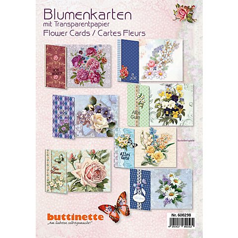 Image of 3D-Bastelmappe "Blumenkarten", für 10 Karten