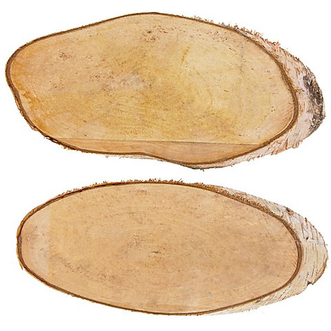 Image of Birkenscheiben oval, 32 x 15 cm, 2 Stück