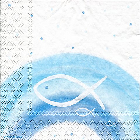 Image of Papierservietten "Regenbogen/Blau", 33 x 33 cm, 20 Stück