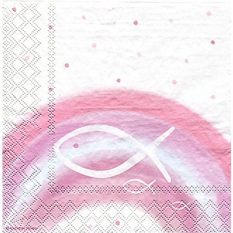 Image of Papierservietten "Regenbogen/Rosa", 33 x 33 cm, 20 Stück