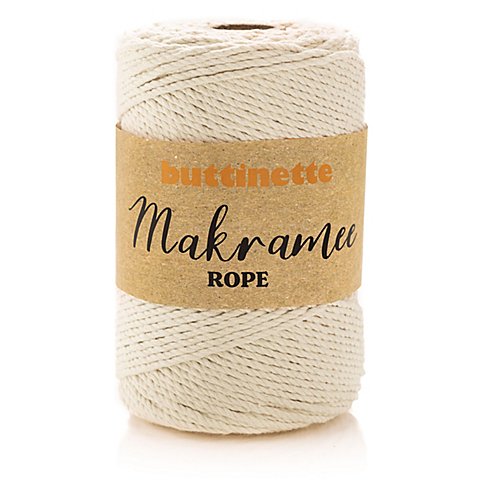 Image of buttinette Makramee-Garn "Rope", natur, 3-fach verzwirnt, Stärke: 3 mm, Länge: 150 m