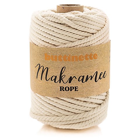 Image of buttinette Makramee-Garn "Rope", natur, 3-fach verzwirnt, Stärke: 5 mm, Länge: 55 m