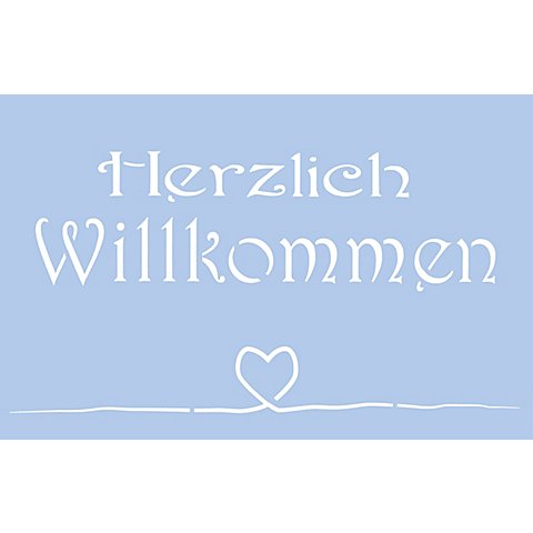 Image of buttinette Schablone "Willkommen", 59 x 39 cm