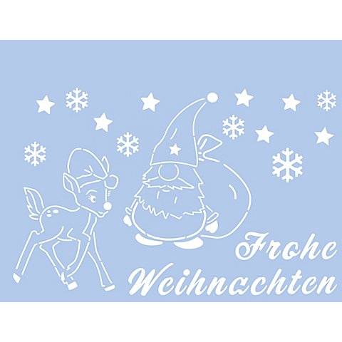 Image of buttinette Schablone "Frohe Weihnachten", 59 x 39 cm