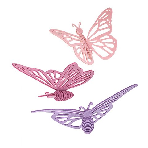 Image of Filz-Bastelset "Schmetterling", rosa, 3 Stück