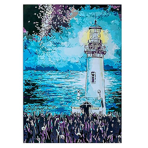 Image of Malen nach Zahlen auf Leinwand "Leuchtturm", 40 x 50 cm