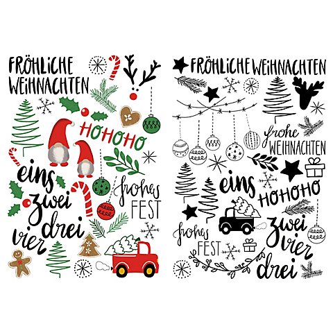 Image of Kerzentattoos "Weihnachten", 2 Bogen