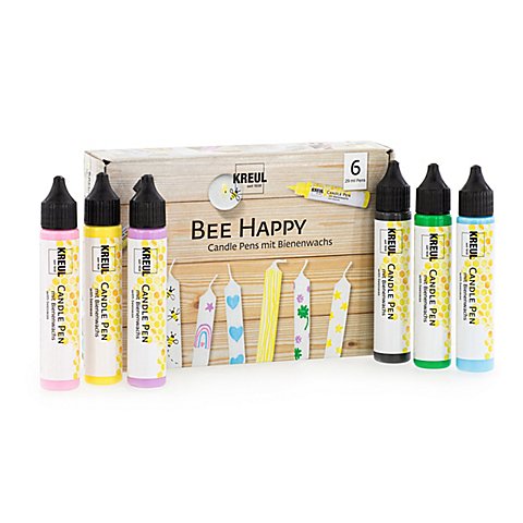 Image of Kreul "Bee Happy" Candle Pens, 6x 29 ml