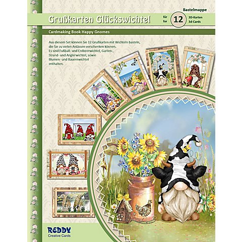 Image of 3D-Bastelmappe "Glückswichtel", für 12 Karten