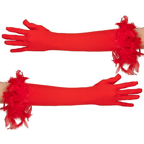 Image of Handschuhe Glamour lang, rot
