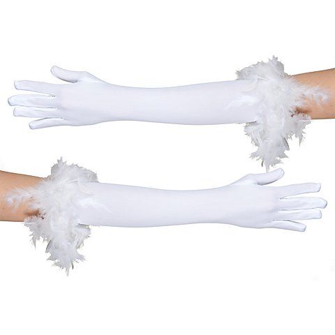 Image of Handschuhe Glamour lang, weiss