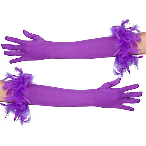 Image of Handschuhe Glamour lang, lila