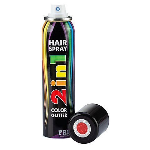 Image of 2 in 1 Haarspray, rot/silber