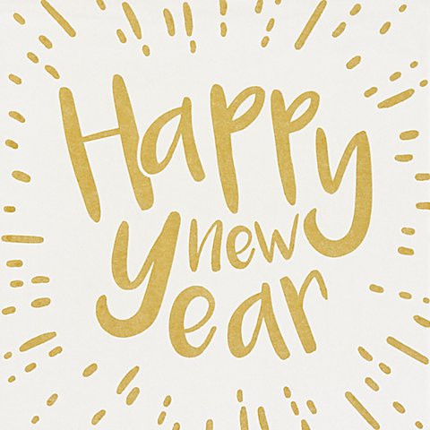 Image of Serviette "Happy new Year", 33 x 33 cm, 12 Stück
